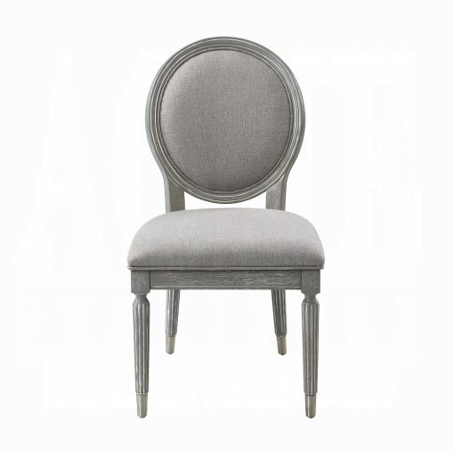 Adalynn Wood Gray Fabric & Weathered Gray Oak Side Chair (Set of 2) - Image 3