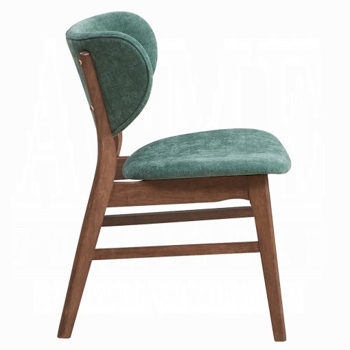 Bevis Blue Fabric & Walnut Side Chair (Set of 2) - Image 17