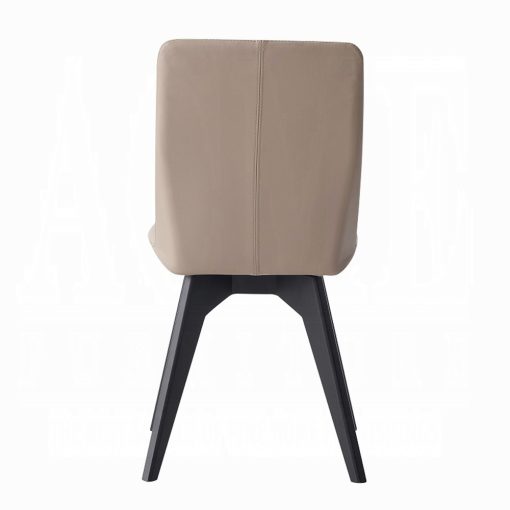 Redmond Khaki Leather & Black Side Chair (Set of 2) - Image 7