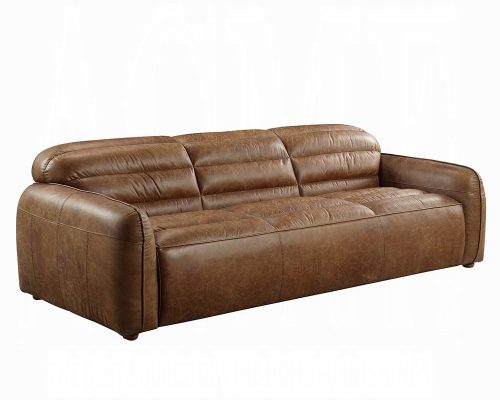 Rafer Cocoa Top Grain Leather Sofa