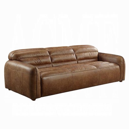 Rafer Cocoa Top Grain Leather Sofa