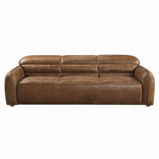 Rafer Cocoa Top Grain Leather Sofa