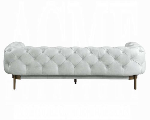 Ragle Vintage White Top Grain Leather Sofa