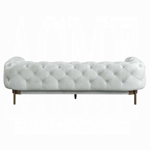 Ragle Vintage White Top Grain Leather Sofa