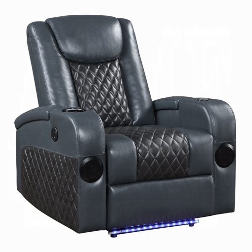 Alair Metal & Leather-Aire Power Motion Recliner with Bluetooth, Wireless Charger & Cupholder - Image 2