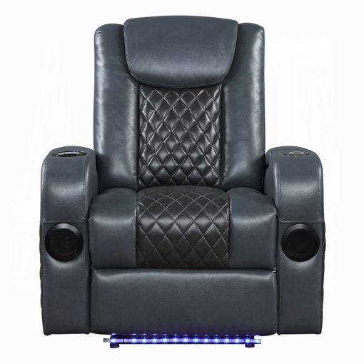 Alair Metal & Leather-Aire Power Motion Recliner with Bluetooth, Wireless Charger & Cupholder - Image 3