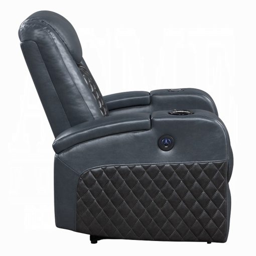 Alair Metal & Leather-Aire Power Motion Recliner with Bluetooth, Wireless Charger & Cupholder - Image 4