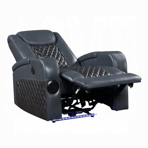 Alair Metal & Leather-Aire Power Motion Recliner with Bluetooth, Wireless Charger & Cupholder - Image 6