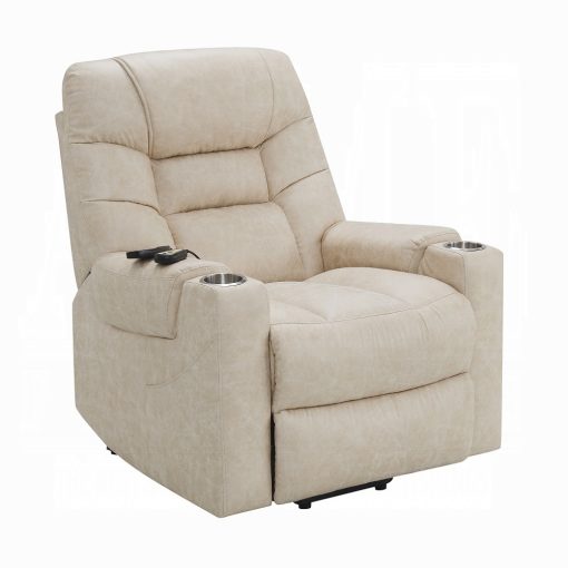 Nairi Ivory Leather Aire Power Recliner with Lift & Heating & Massage - Image 2