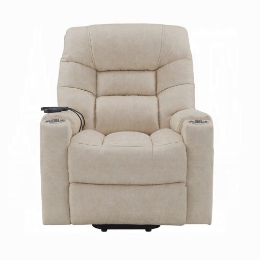 Nairi Ivory Leather Aire Power Recliner with Lift & Heating & Massage - Image 3