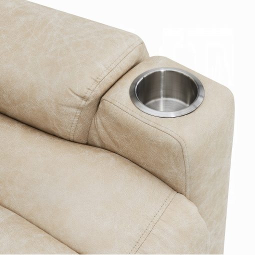 Nairi Ivory Leather Aire Power Recliner with Lift & Heating & Massage - Image 10