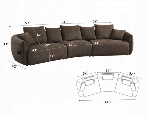 Bash Sofa with 7 Pillows