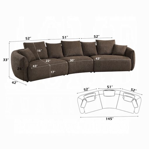 Bash Sofa with 7 Pillows