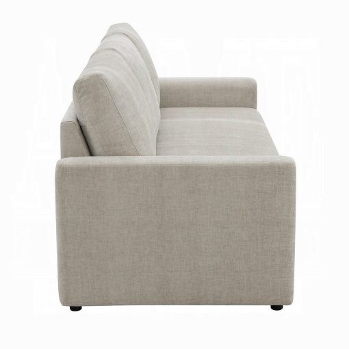 Leira Beige Linen Sofa with Sleeper - Image 5