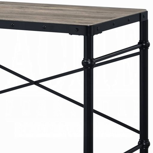 Oklarth Rustic Oak & Black Writing Desk - Image 5