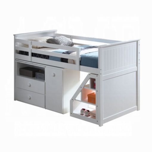 Acme Wyatt Twin Loft White Bed Set - Image 3