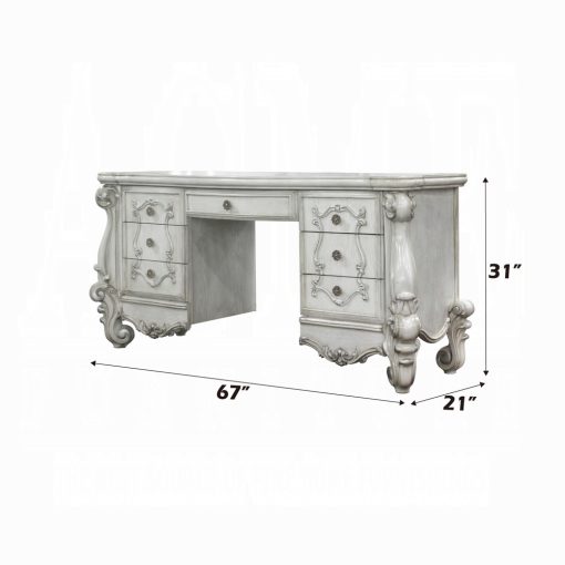 Acme Versailles Bone White Vanity Desk - Image 7
