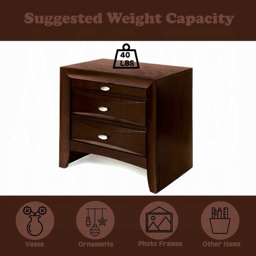Acme Ireland Espresso Nightstand - Image 7