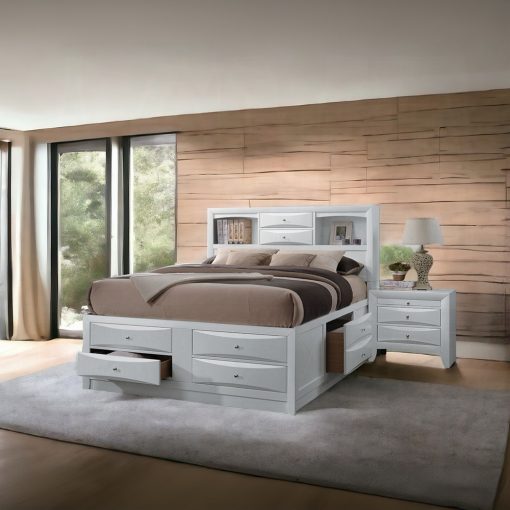Acme Ireland White Bed with Storage - Image 2