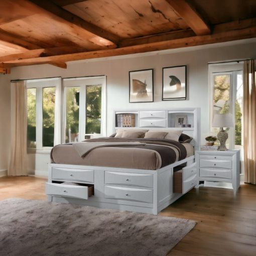 Acme Ireland White Bed with Storage - Image 3