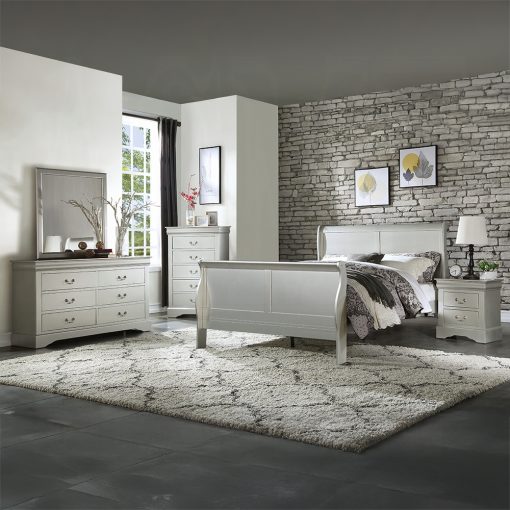 Acme Louis Philippe III Platinum Nightstand - Image 2