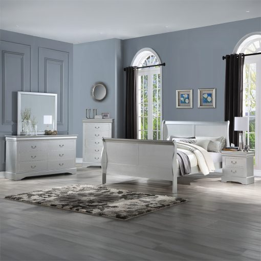 Acme Louis Philippe III Platinum Nightstand - Image 3