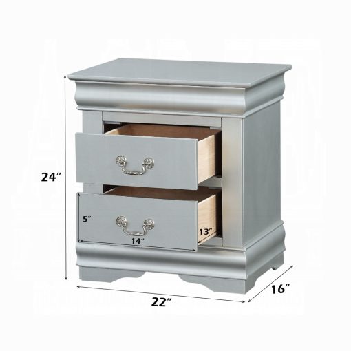 Acme Louis Philippe III Platinum Nightstand - Image 12