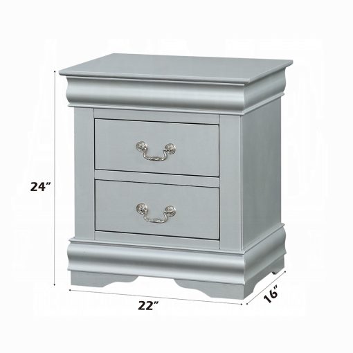 Acme Louis Philippe III Platinum Nightstand - Image 11