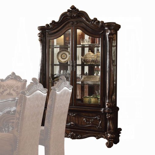 Acme Versailles Cherry Oak Curio Cabinet - Image 2