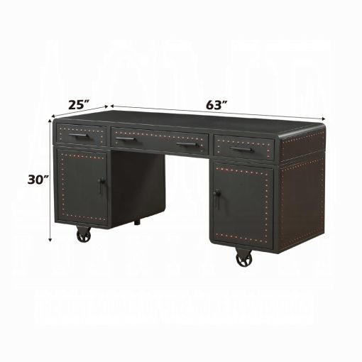 Acme Actaki Sandy Gray Executive Writing Desk - Image 6
