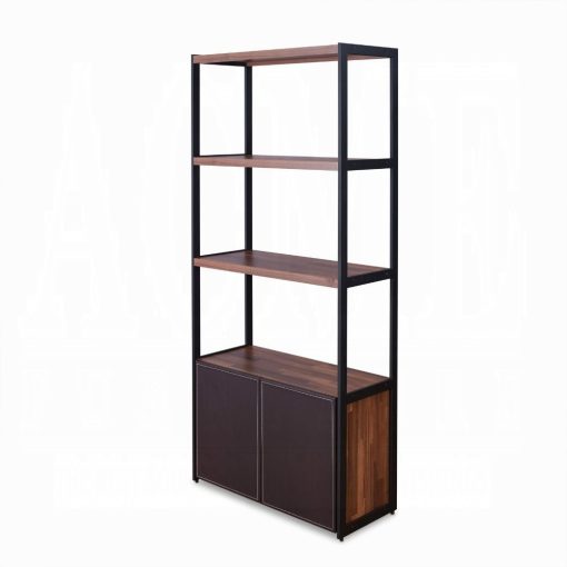 Acme Walnut & Sandy Black Sara Bookshelf - Image 3
