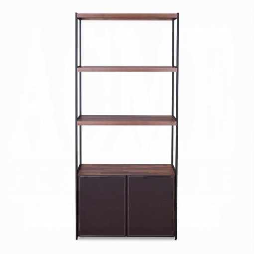 Acme Walnut & Sandy Black Sara Bookshelf - Image 4