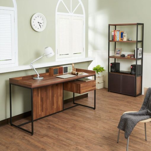 Acme Walnut & Sandy Black Sara Bookshelf - Image 2