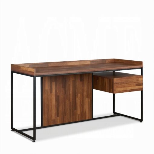 Acme Sara Walnut & Sandy Black Writing Desk - Image 2