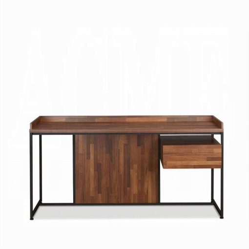 Acme Sara Walnut & Sandy Black Writing Desk - Image 4