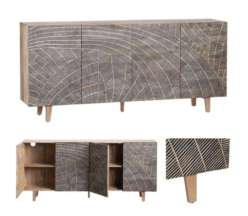 Crestview Zambia Four-Door Sideboard - Image 4