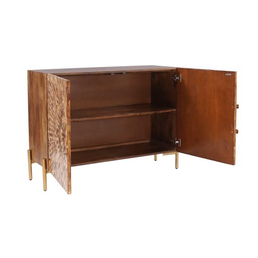 Crestview Safari Bone Inlay Two-Door Cabinet - Image 3