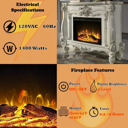 Acme Versailles Composite Wood Fireplace - Image 23