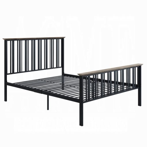 Acme Zudora Antique Oak & Black Full Bed - Image 4