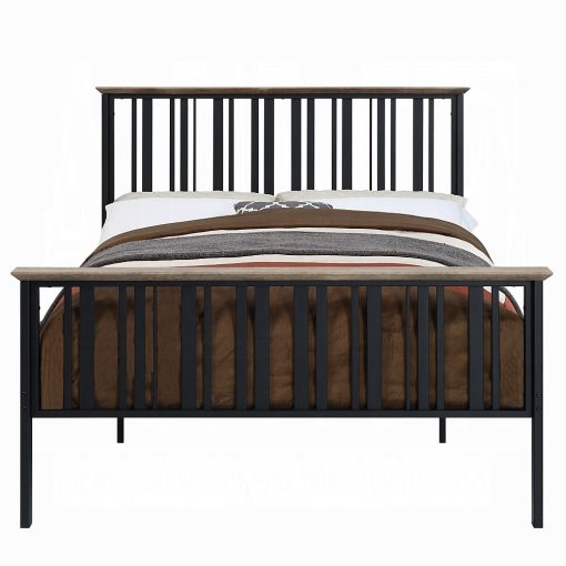 Acme Zudora Antique Oak & Black Full Bed - Image 3