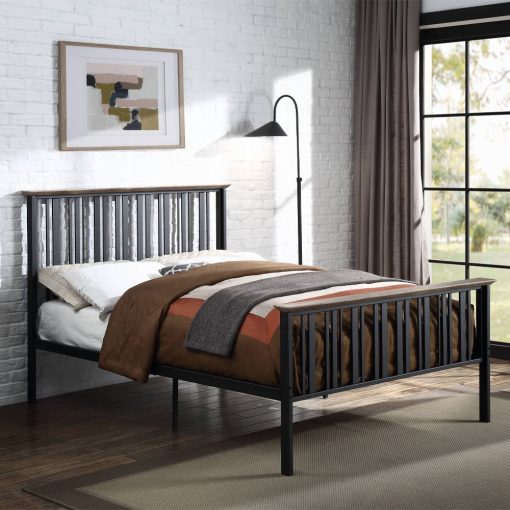 Acme Zudora Antique Oak & Black Full Bed