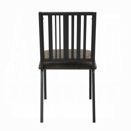 Acme Zudora Synthetic Leather & Black Side Chair - Set of 2 - Image 5