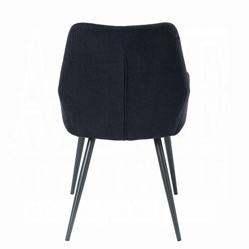 Acme Zudora Black Linen Side Chair - Set of 2 - Image 6