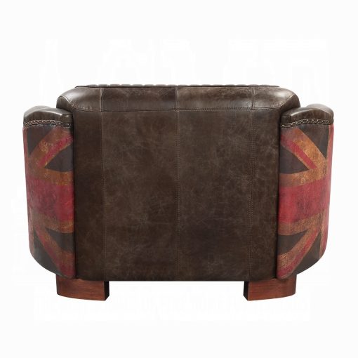 Acme Brancaster Antique Slate Top Grain Leather Loveseat - Image 5