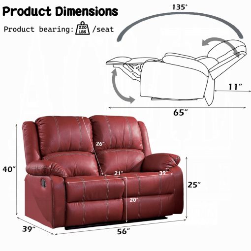 Acme Zuriel Motion Loveseat - Image 4