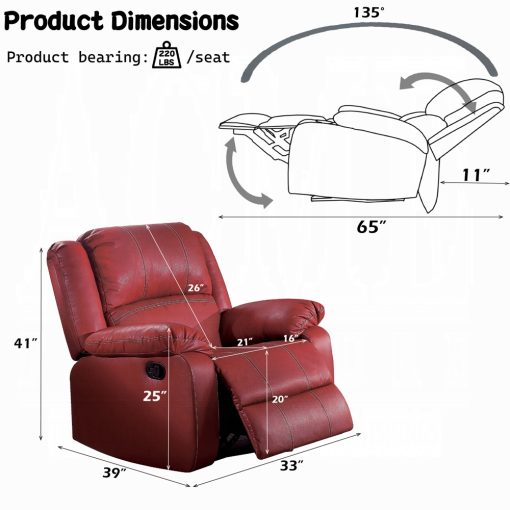 Acme Zuriel Motion Rocker Recliner - Image 9