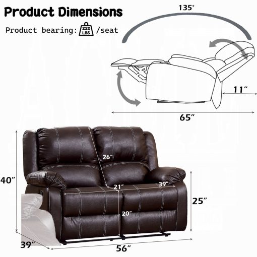 Acme Zuriel Motion Loveseat - Image 10