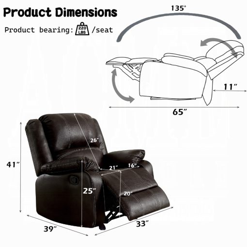 Acme Zuriel Motion Rocker Recliner - Image 14
