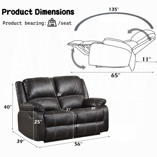 Acme Zuriel Motion Loveseat - Image 16