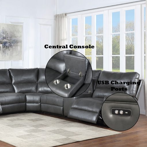 Acme Saul Power Motion Sectional Sofa - Image 3
